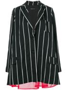 Barbara Bologna Striped Oversized Blazer - Black