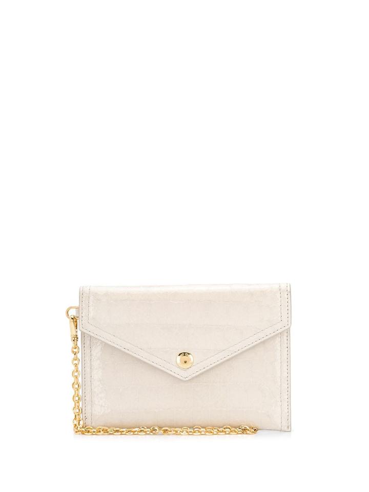 Miu Miu Crocodile Effect Envelope Purse - Neutrals