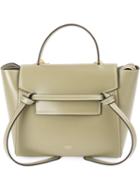 Céline Flap Tote, Women's, Green, Calf Leather/lamb Skin