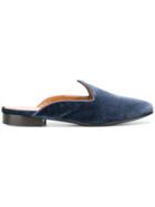 Via Roma 15 Velvet Slippers - Blue