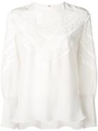 Chloé Embroidered Detail Blouse - White