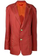 Eckhaus Latta Contrast Stitch Blazer - Red