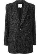 Tibi Speckled Tweed Jacket - Black