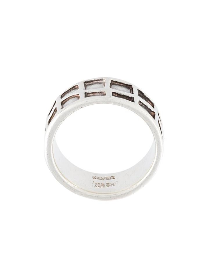 Jean Paul Gaultier Vintage Chunky Textured Ring, Adult Unisex, Metallic