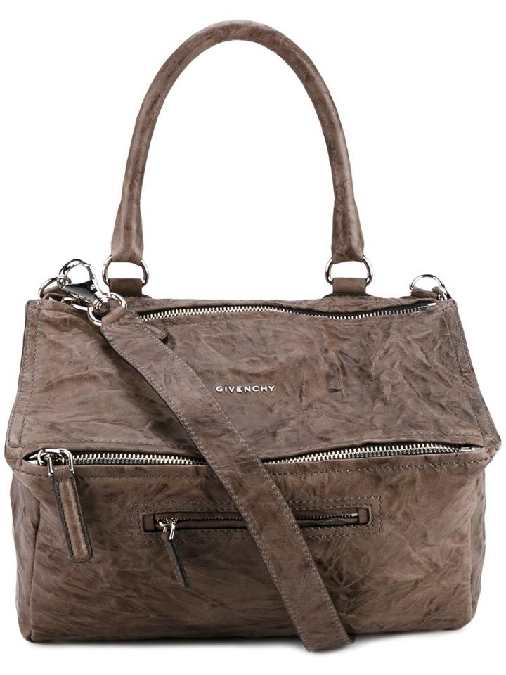 Givenchy Medium 'pandora' Tote, Women's, Grey, Sheep Skin/shearling/cotton