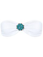 Blue Man Embellished Bandeau Bikini Top