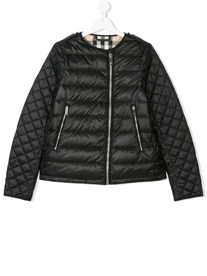 Burberry Kids Teen Quilted Jacket - Black