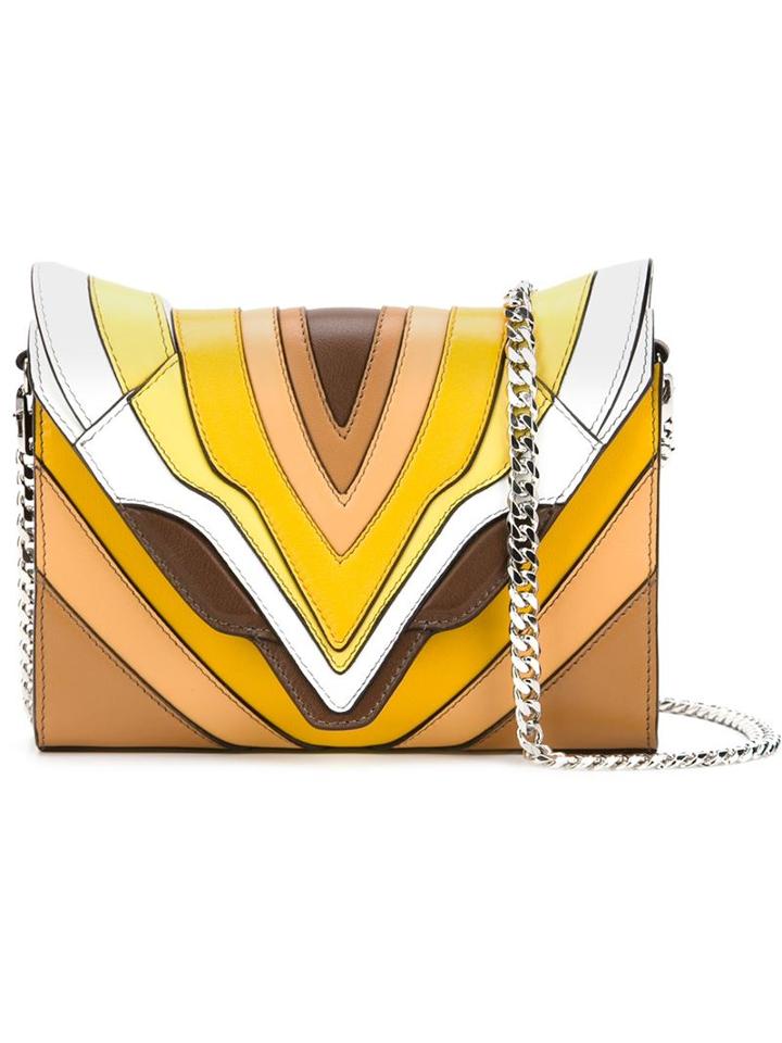 Elena Ghisellini Stitched Rainbow Cross-body Bag