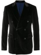 Dinner Double-breasted Fitted Blazer - Grey