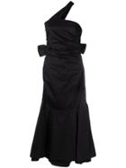 Teija Ruched Bow-back Dress - Black