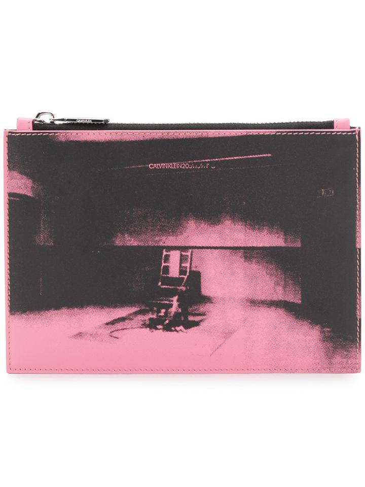 Calvin Klein 205w39nyc Graphic Printed Clutch - Pink & Purple