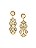 Moschino Vintage Coin Dangle Clip-on Earrings, Women's, Metallic