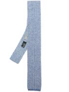 Canali Thin Knit Tie - Blue