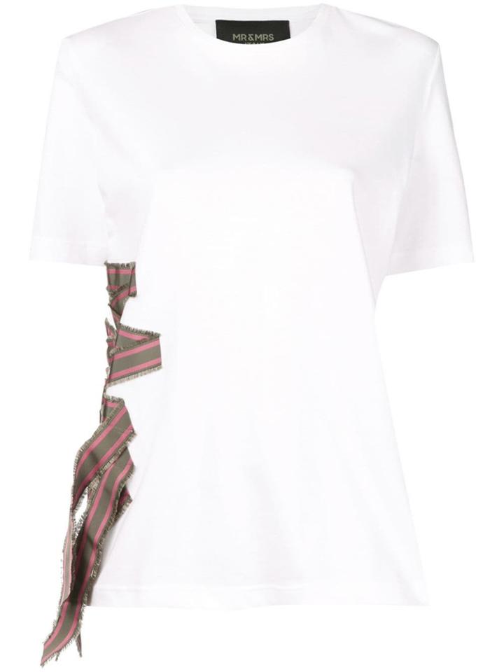 Mr & Mrs Italy Band Appliqué T-shirt - White