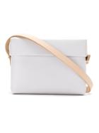 Gloria Coelho Plastic Bag With Leather Straps - White