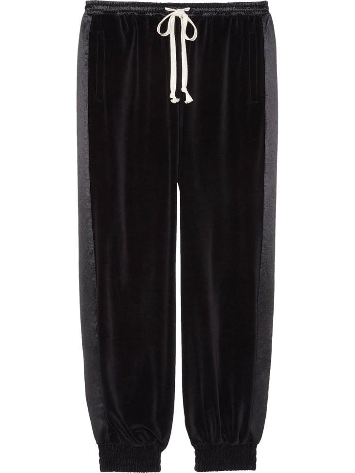 Gucci Logo Tag Cropped Trousers - Black