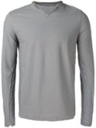 Transit V-neck Jumper, Men's, Size: 50, Grey, Cotton/linen/flax