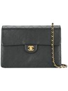 Chanel Vintage Quilted Jumbo Single Chain Shoulder Bag - Black