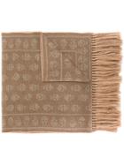 Alexander Mcqueen Skulls Patterned Scarf - Brown