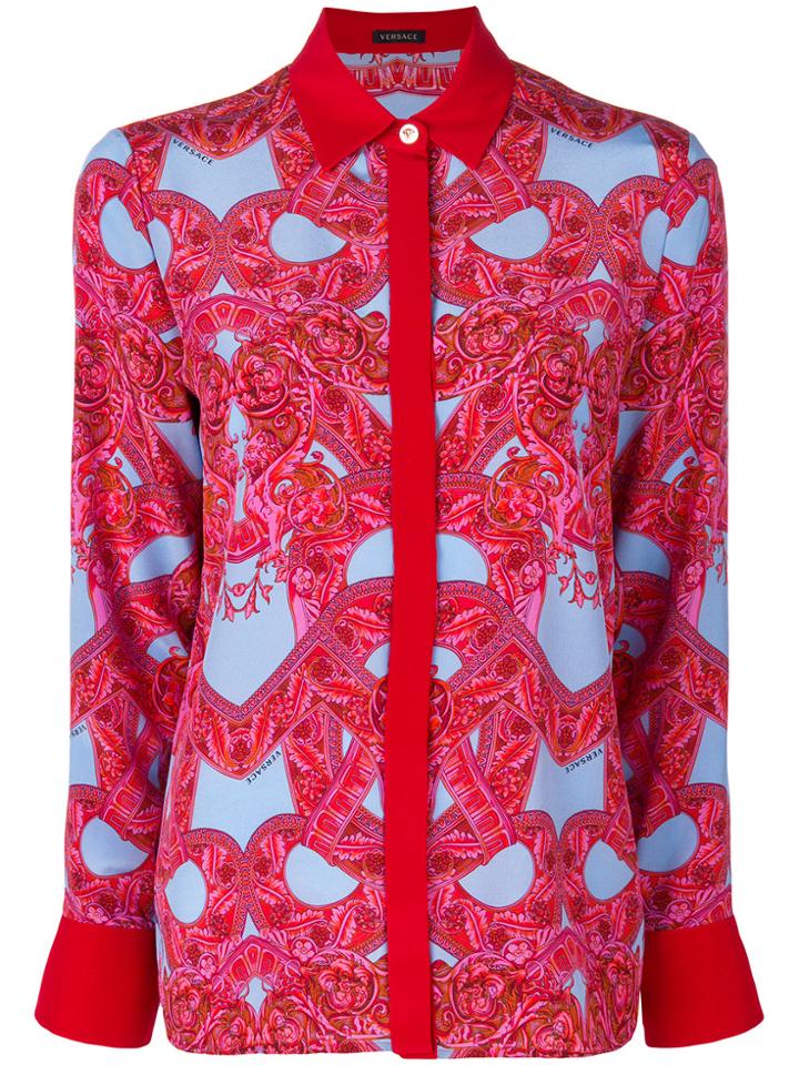 Versace Baroque Print Shirt - Red