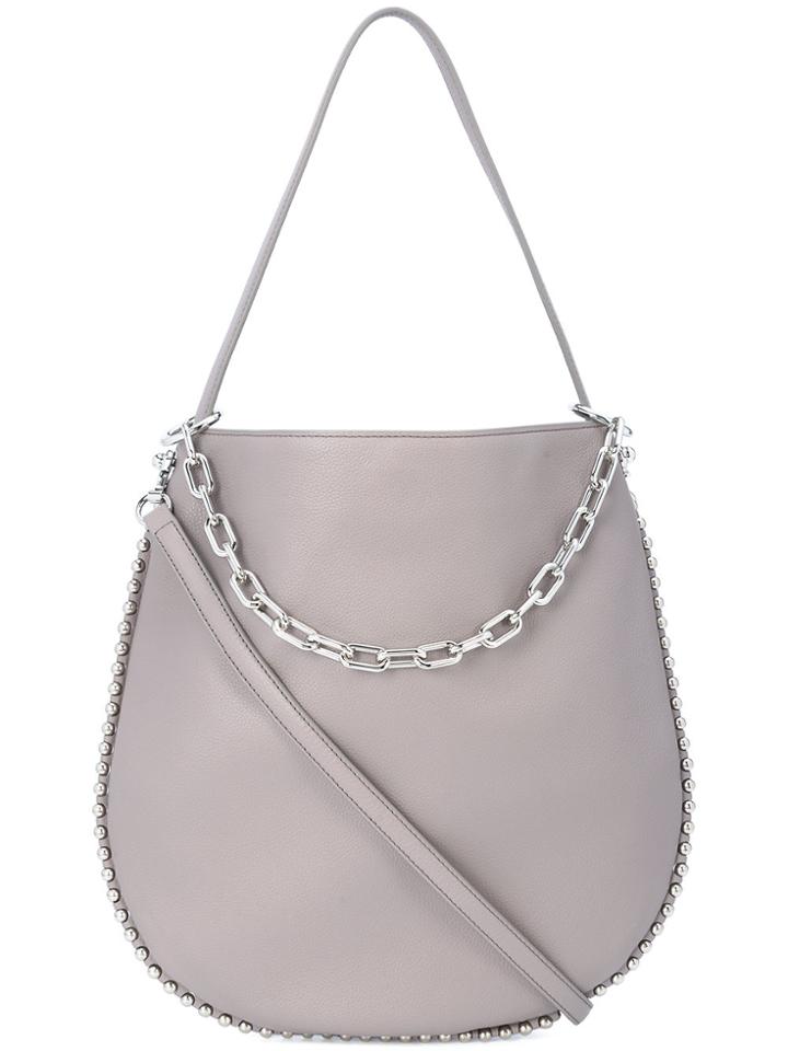 Alexander Wang Silver Chain Cross Body Bag - Grey