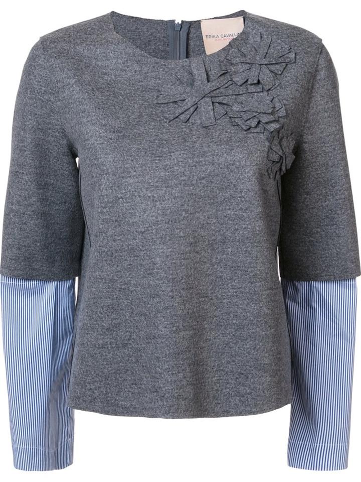 Erika Cavallini Contrast Cuff Sweatshirt