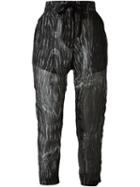 Ann Demeulemeester 'edison Host' Print Pants, Women's, Size: 36, Black, Silk/cotton/rayon