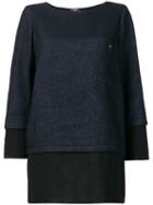 Chanel Pre-owned Layered Straight Blouse - Blue