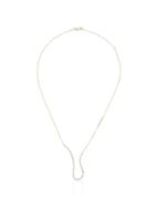 Paige Novick Pavé Diamond Triangle Station Necklace - Metallic