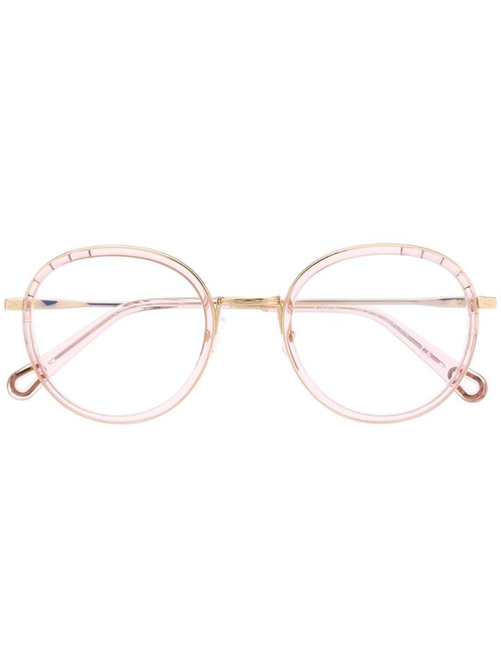 Chloé Eyewear Round Frame Glasses - Neutrals