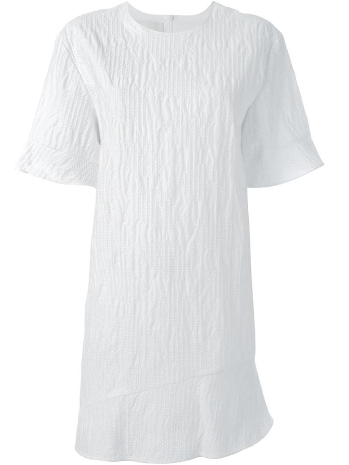 Cédric Charlier Perforated Textured Dress