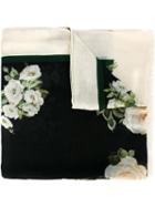 Dolce & Gabbana Floral Print Scarf, Women's, Black, Modal/cashmere