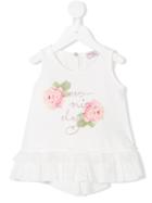 Monnalisa - Have A Nice Day Tank Top - Kids - Cotton/polyester/crystal - 24 Mth, Toddler Girl's, White