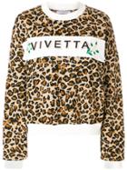 Vivetta Leopard Logo Sweatshirt - Multicolour