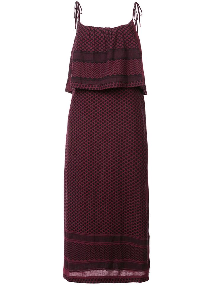Cecilie Copenhagen - Ruffle Midi Dress - Women - Cotton - 1, Red, Cotton
