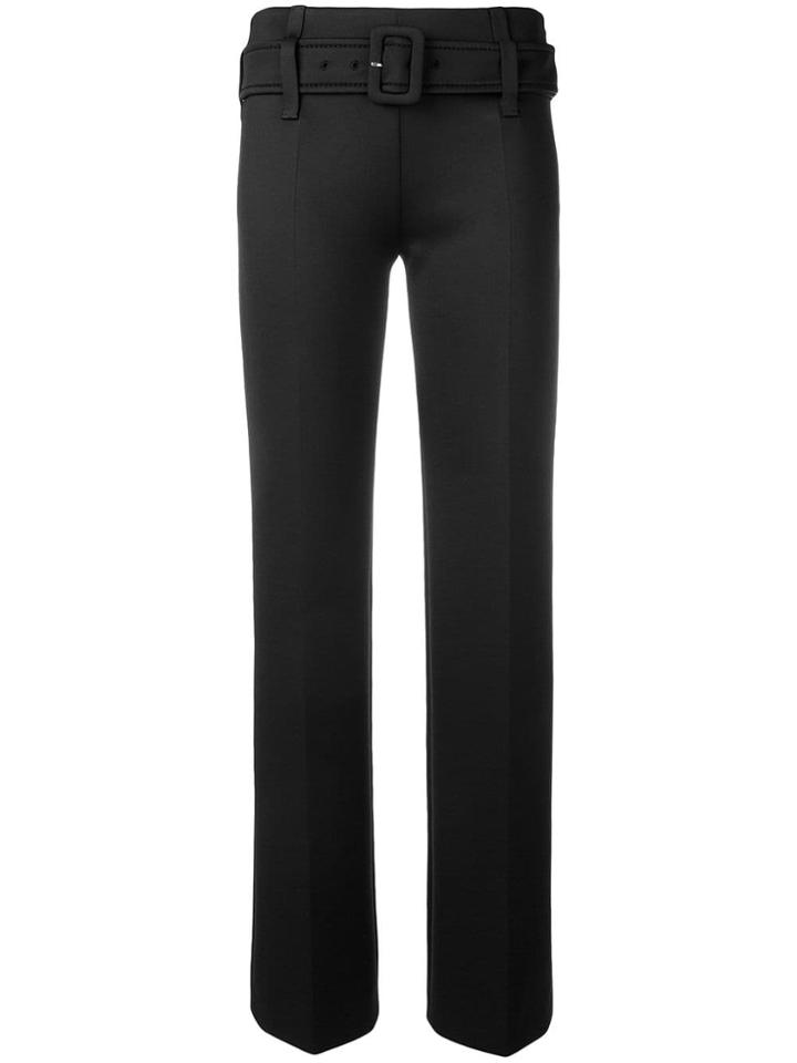 Prada Wide Buckle Trousers - Black
