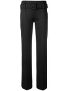 Prada Wide Buckle Trousers - Black