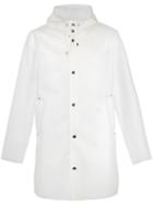 Stutterheim Button Front Raincoat, Men's, Size: Small, White, Polyurethane