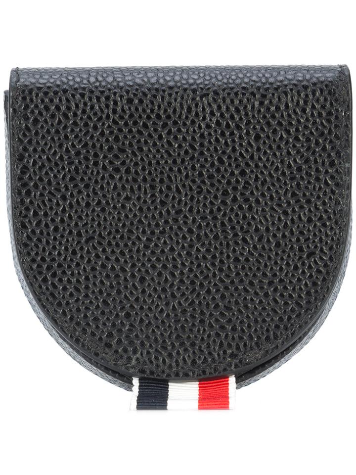 Thom Browne Rigid Coin Purse In Pebble Grain - Black