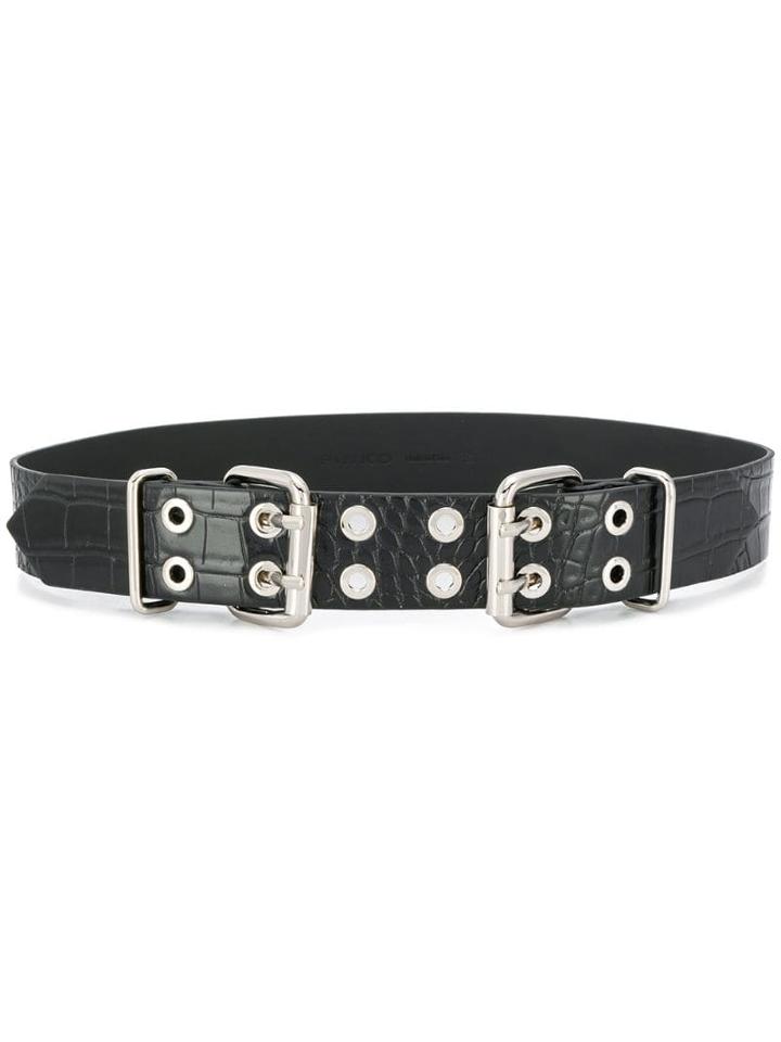 Pinko Lady Writer Double Buckle Belt - Black