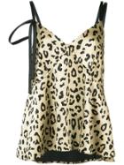 Cinq A Sept Leopard Print Cami Top - Nude & Neutrals