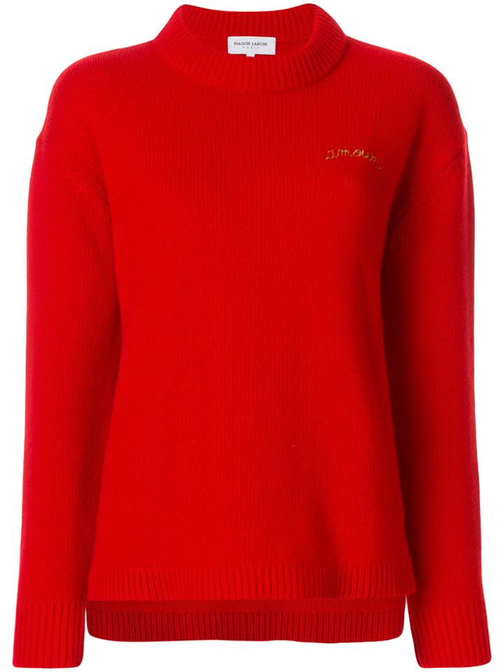 Maison Labiche Amour Embroidered Jumper