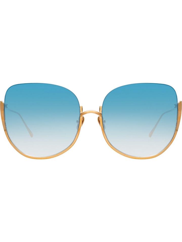 Linda Farrow Oversized Sunglasses - Blue