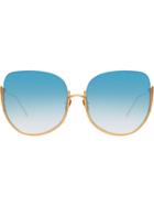 Linda Farrow Oversized Sunglasses - Blue