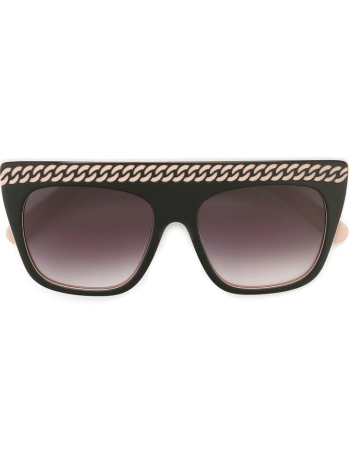 Stella Mccartney 'falabella' Oversized Sunglasses, Women's, Black, Acetate