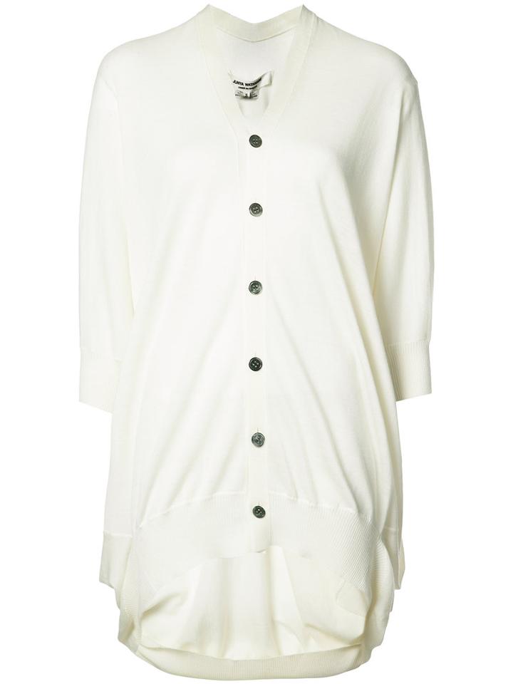 Junya Watanabe Comme Des Garçons - Draped Cardigan - Women - Wool - S, Women's, White, Wool