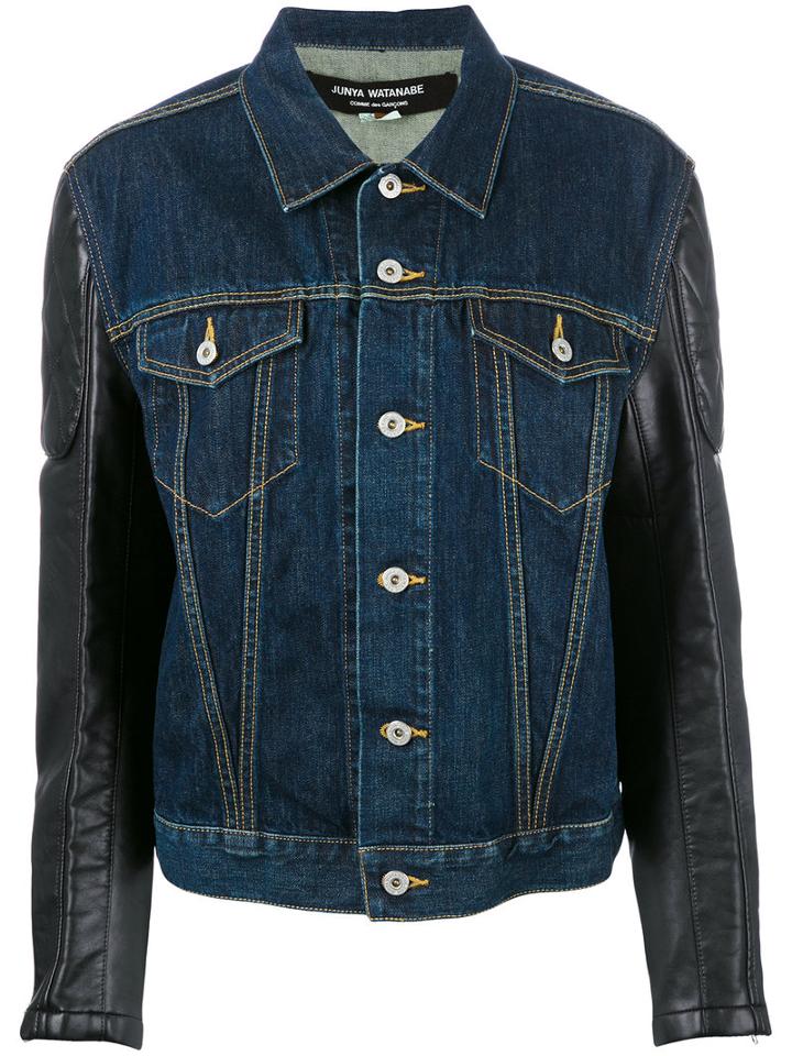 Junya Watanabe Comme Des Garçons Printed Denim Jacket, Size: Medium, Blue, Cotton/polyurethane Resin