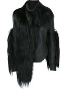 Barbara I Gongini - Oversized Fur Coat - Women - Goat Fur/lamb Skin - 36, Black, Goat Fur/lamb Skin