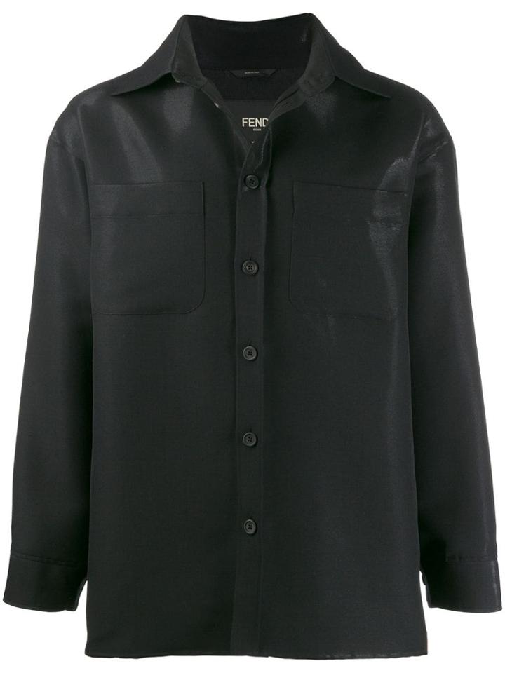 Fendi Oversized Shirt-style Jacket - Black