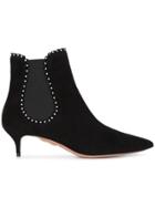 Aquazzura Black Suede Jicky 45 Ankle Boots